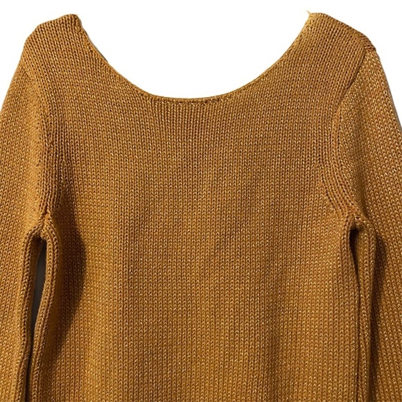Somedays‎ Lovin gold metallic sweater dress small NWT - Picture 2 of 13